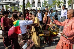 Nationalist supporters gather in Yangon
