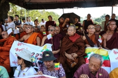 Nationalist supporters gather in Yangon