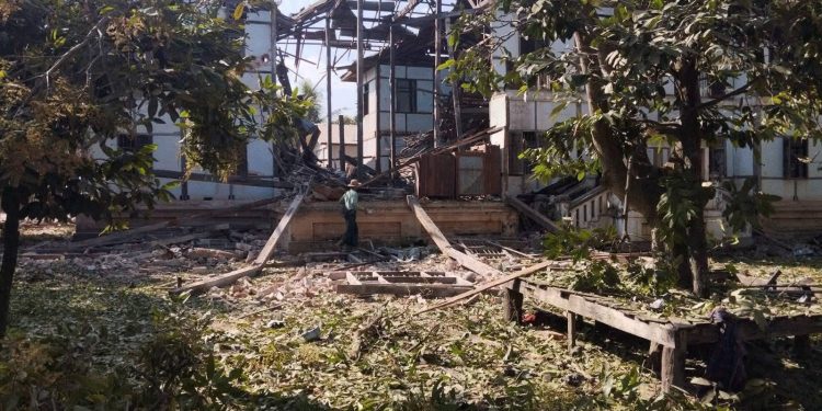 Novice monk among six killed as junta airstrike hits Buddhist monastery