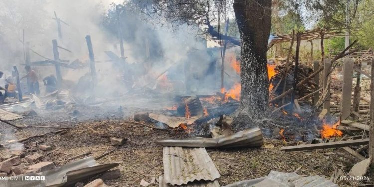 Myanmar Military Launches Multi-Jet Strike on Village Amid National Fuel Crippling