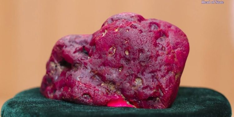 Myanmar’s Sham Government Showcases Rare 11,000-Carat Ruby