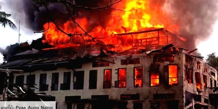 Eight Myanmar Military Jets Bomb Village Monastery and Schools in Kani
