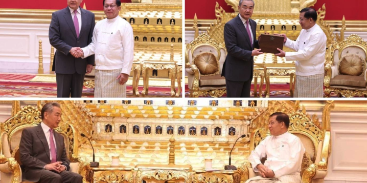 China’s Wang Yi Meets Min Aung Hlaing in Bid to Legitimize ‘Sham’ Election Results