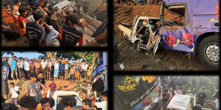 Eleven Killed, Including Eight Buddhist Monks, in Violent Head-On Crash in Southern Myanmar