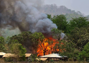 Buddhist Monastery Destroyed as Myanmar Military Intensifies Airstrikes Across Rakhine State